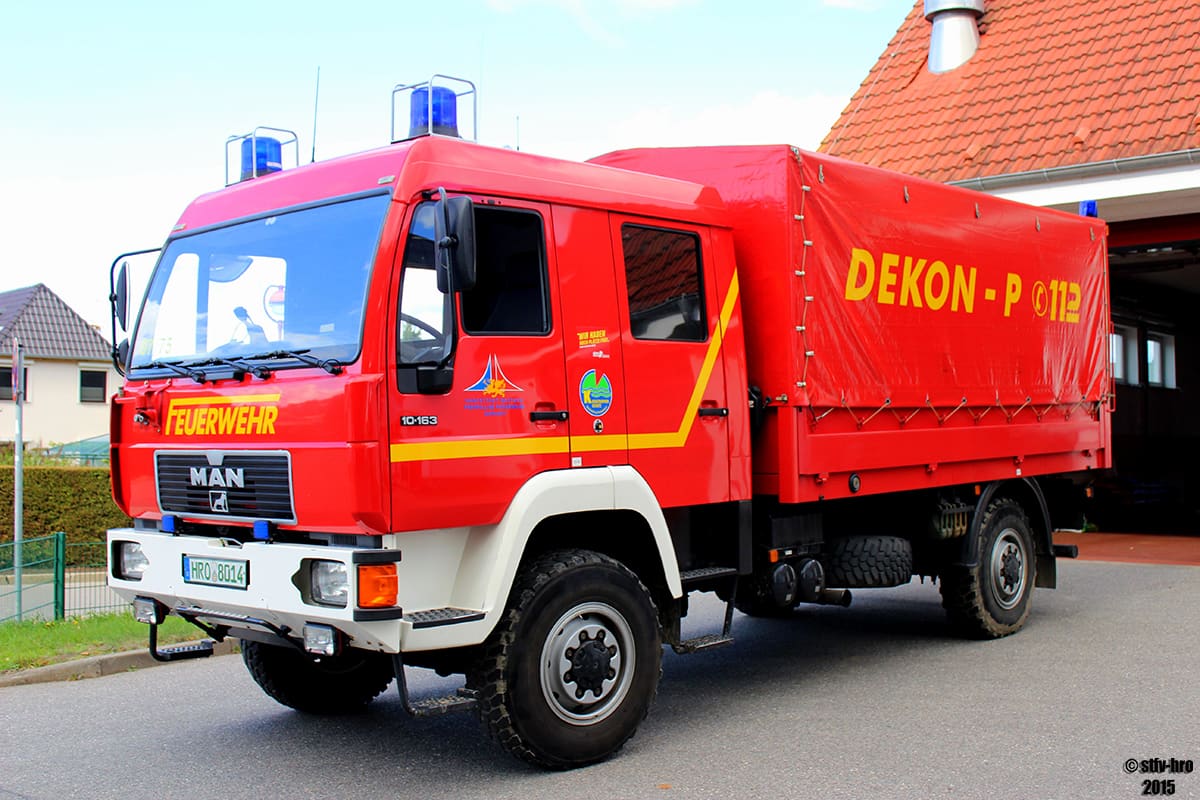 Gerätewagen Dekontamination Personen der Freiwilligen Feuerwehr Gehlsdorf